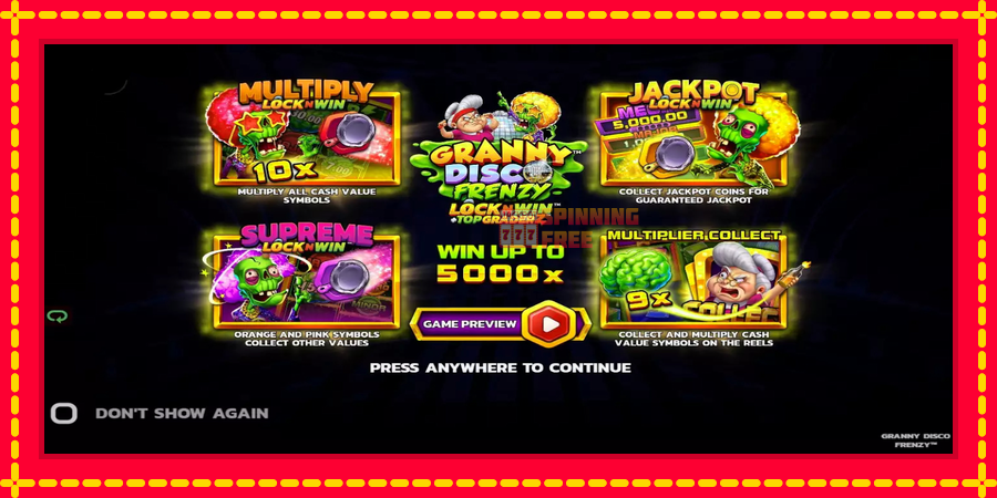 Granny Disco Frenzy mesin slot dengan animasi cerah, gambar 1