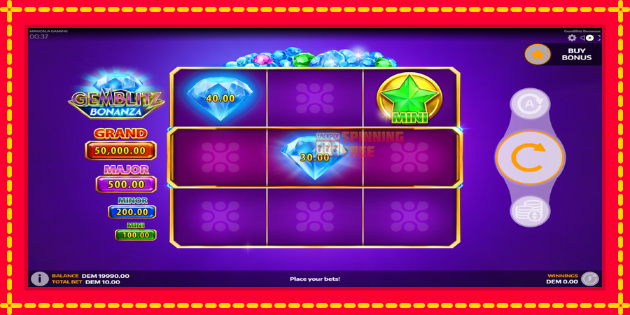 GemBlitz Bonanza mesin slot dengan animasi cerah, gambar 3