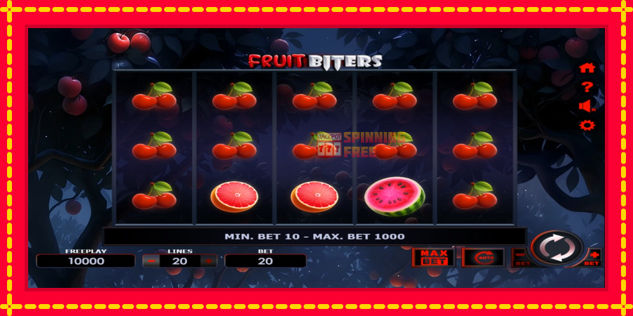 Fruit Biters mesin slot dengan animasi cerah, gambar 1