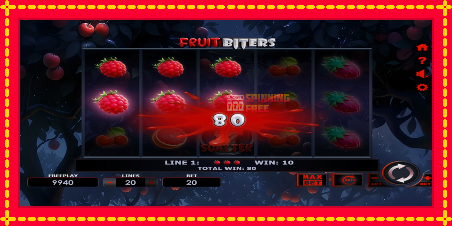 Fruit Biters mesin slot dengan animasi cerah, gambar 2