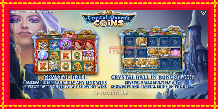 Crystal Queens Coins mesin slot dengan animasi cerah, gambar 1