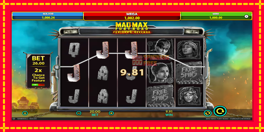 Mad Max: Fury Road - Furiosas Revenge mesin slot dengan animasi cerah, gambar 3