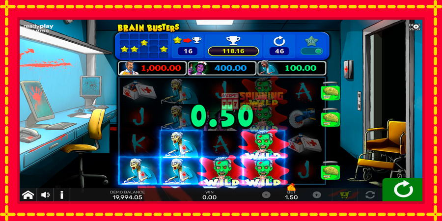 Brain Busters mesin slot dengan animasi cerah, gambar 3