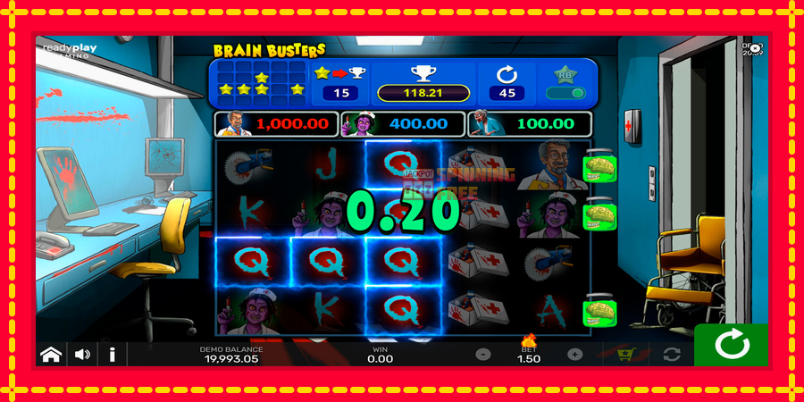 Brain Busters mesin slot dengan animasi cerah, gambar 4