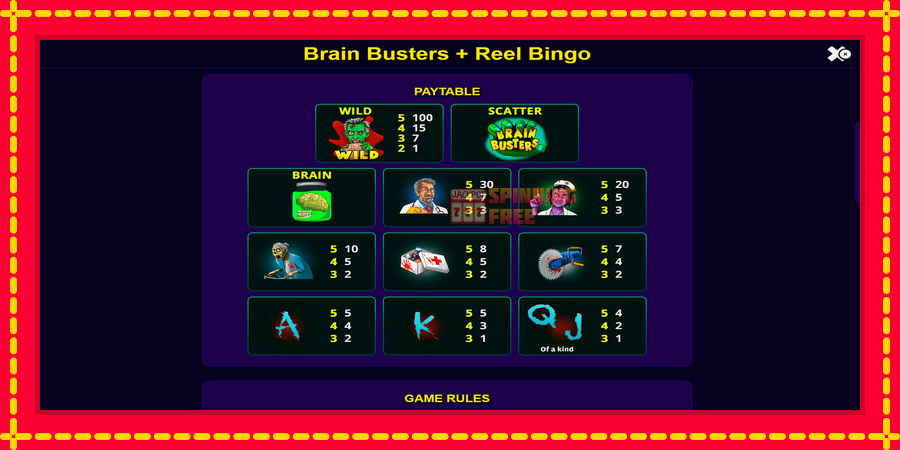 Brain Busters mesin slot dengan animasi cerah, gambar 6