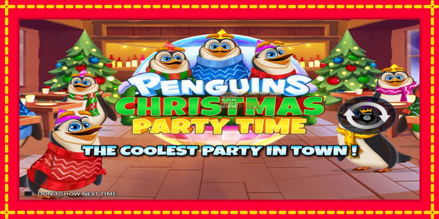 Penguins Christmas Party Time mesin slot dengan animasi cerah, gambar 1