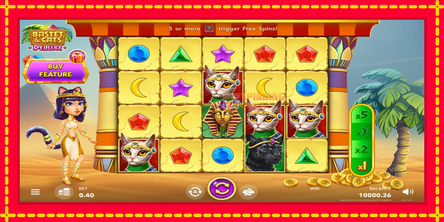 Bastet & Cats Deluxe mesin slot dengan animasi cerah, gambar 2