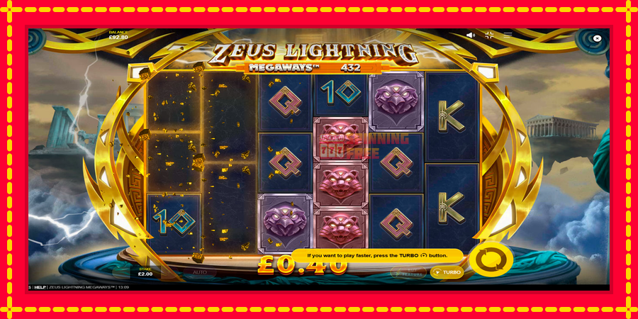 Zeus Lightning Megaways mesin slot dengan animasi cerah, gambar 3