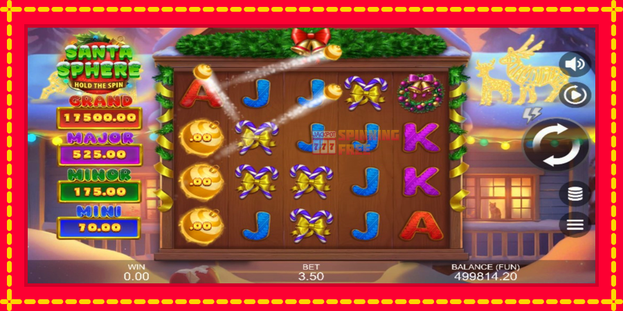 Santa Sphere: Hold the Spin mesin slot dengan animasi cerah, gambar 3