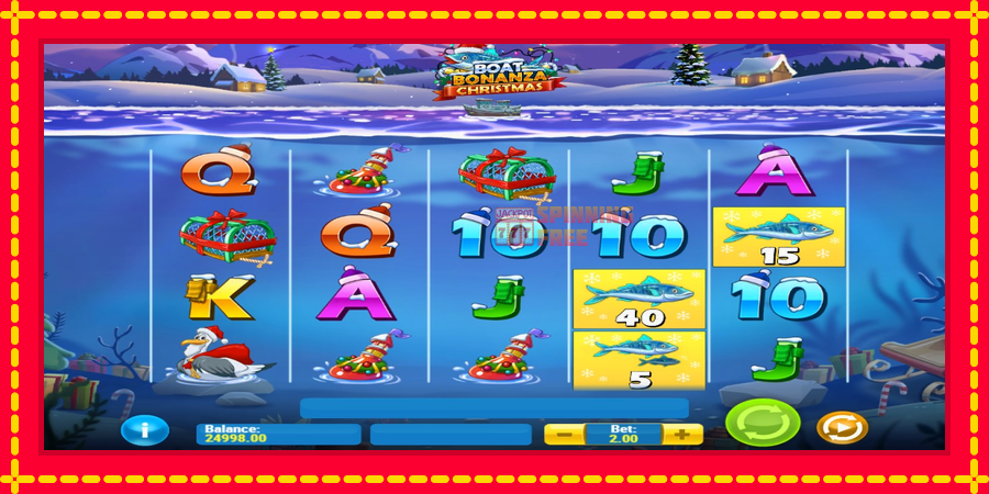 Boat Bonanza Christmas mesin slot dengan animasi cerah, gambar 2