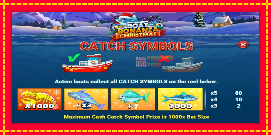 Boat Bonanza Christmas mesin slot dengan animasi cerah, gambar 4