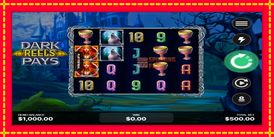 Dark Reels Pay mesin slot dengan animasi cerah, gambar 1