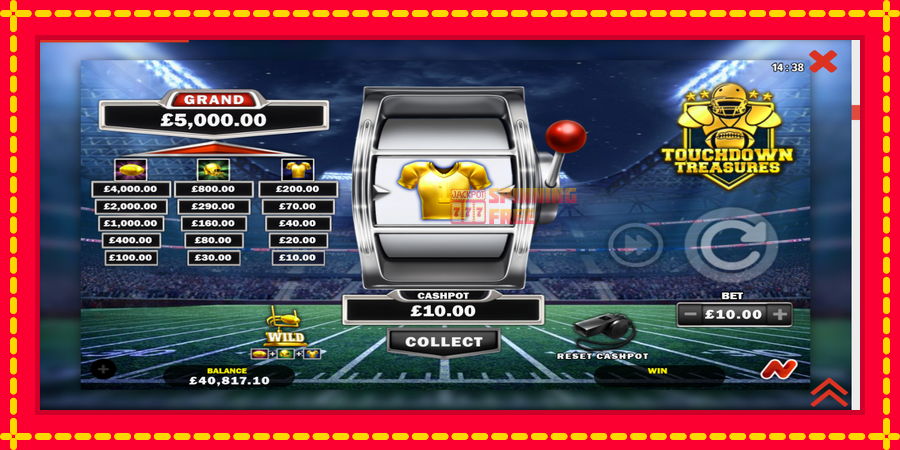 Touchdown Treasures mesin slot dengan animasi cerah, gambar 3