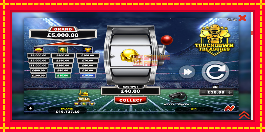 Touchdown Treasures mesin slot dengan animasi cerah, gambar 4