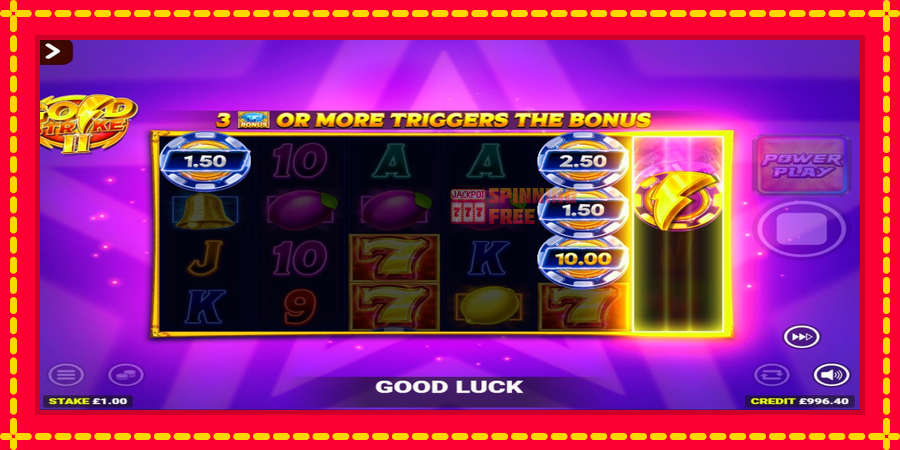 Gold Strike II Rapid Fire Jackpots mesin slot dengan animasi cerah, gambar 4