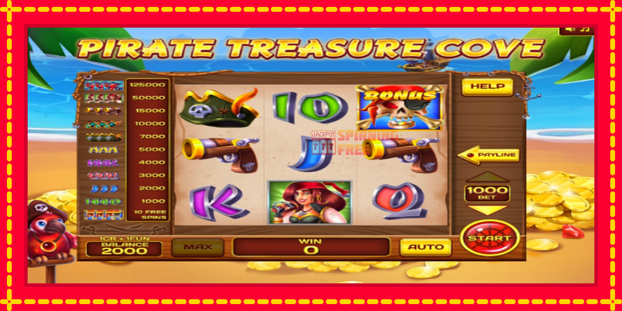 Pirate Treasure Cove Pull Tabs mesin slot dengan animasi cerah, gambar 3