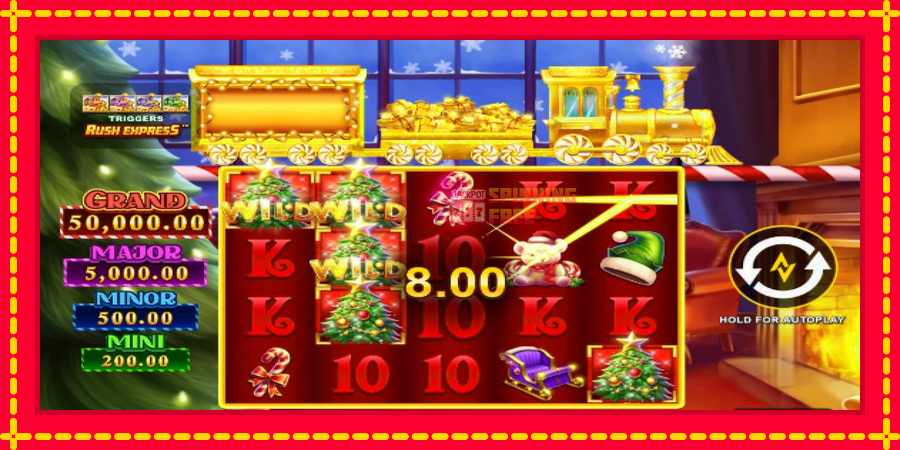 Christmas Rush Express mesin slot dengan animasi cerah, gambar 3