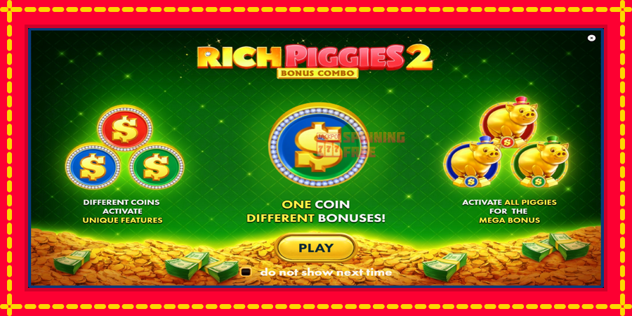 Rich Piggies 2: Bonus Combo mesin slot dengan animasi cerah, gambar 1