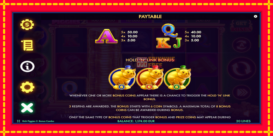 Rich Piggies 2: Bonus Combo mesin slot dengan animasi cerah, gambar 6