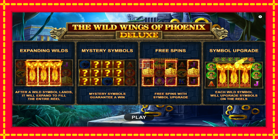 The Wild Wings of Phoenix Deluxe mesin slot dengan animasi cerah, gambar 1