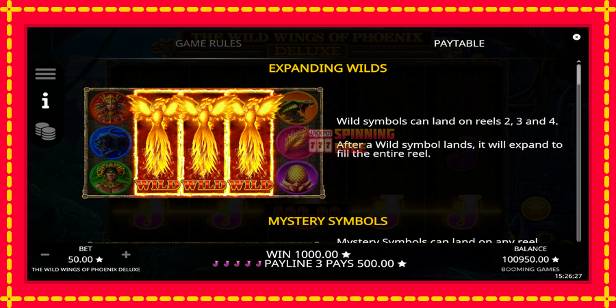 The Wild Wings of Phoenix Deluxe mesin slot dengan animasi cerah, gambar 5