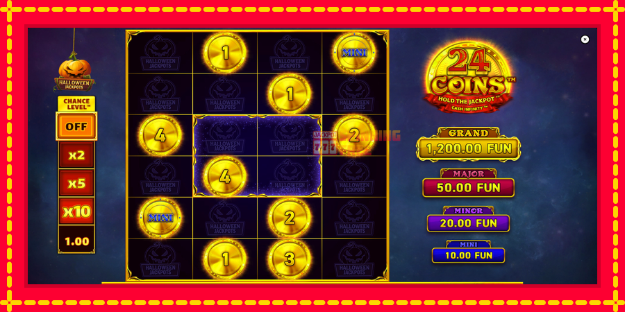 24 Coins Halloween Jackpots mesin slot dengan animasi cerah, gambar 2