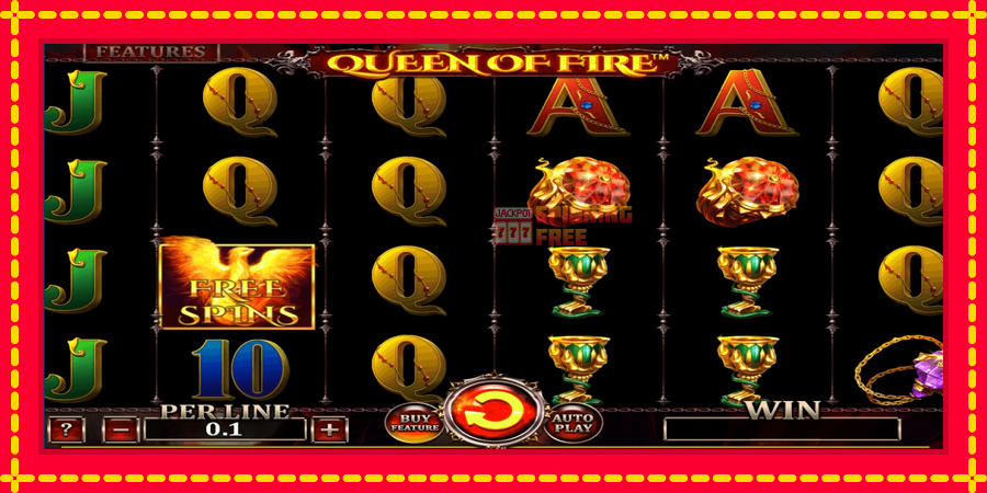 Queen Of Fire - Expanded Edition mesin slot dengan animasi cerah, gambar 2