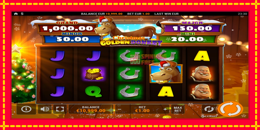 Golden Donkey Christmas mesin slot dengan animasi cerah, gambar 2