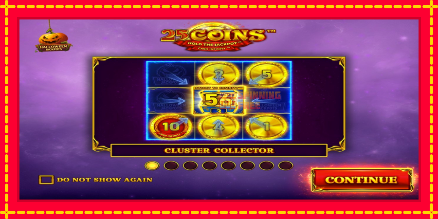 25 Coins Halloween Jackpots mesin slot dengan animasi cerah, gambar 1