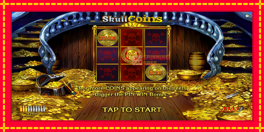 Skull Coins mesin slot dengan animasi cerah, gambar 1