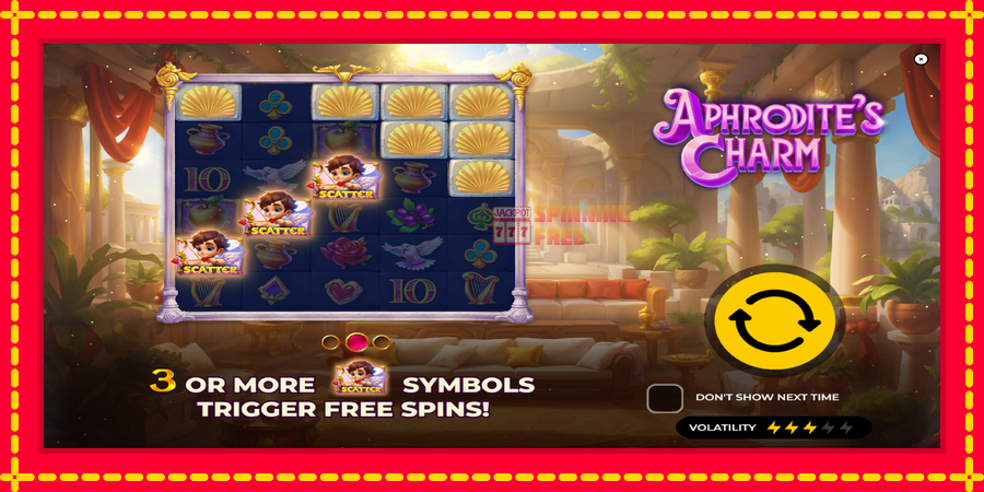 Aphrodites Charm mesin slot dengan animasi cerah, gambar 1