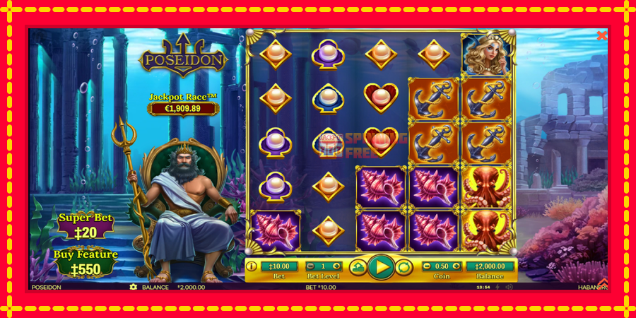 Poseidon mesin slot dengan animasi cerah, gambar 2