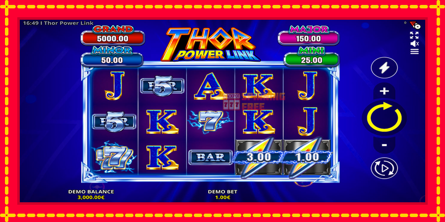 Thor Power Link mesin slot dengan animasi cerah, gambar 1