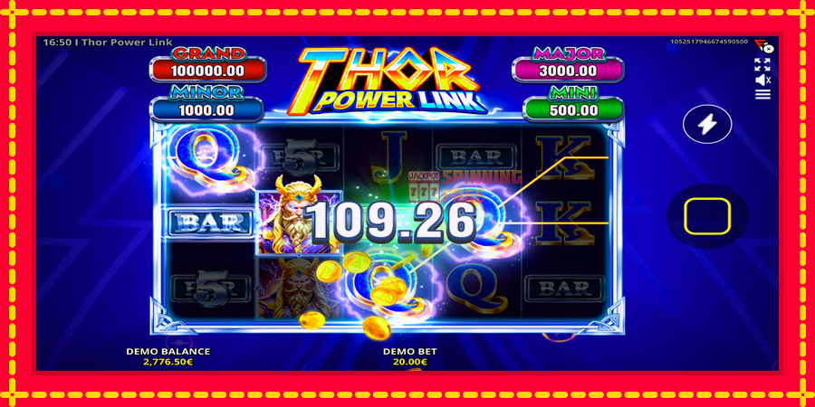 Thor Power Link mesin slot dengan animasi cerah, gambar 4