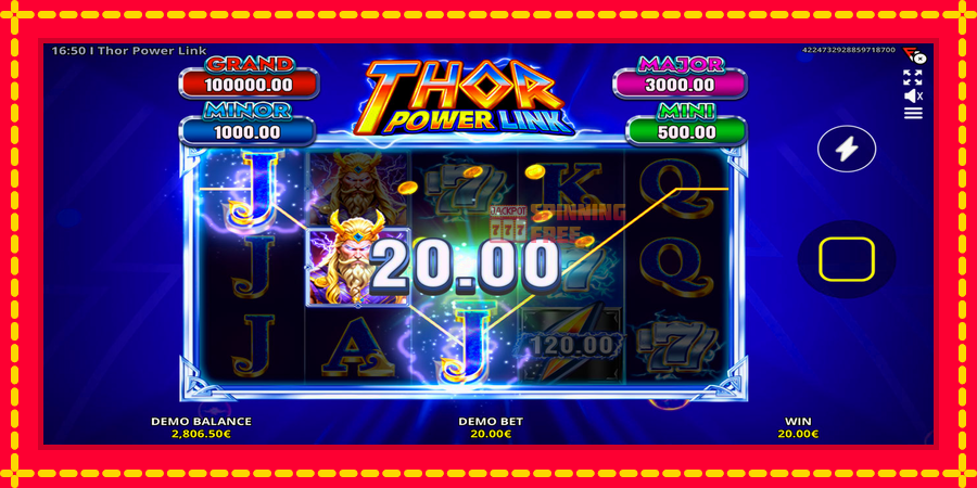 Thor Power Link mesin slot dengan animasi cerah, gambar 5