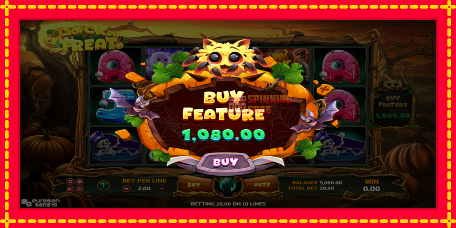 Trick or Treat mesin slot dengan animasi cerah, gambar 4