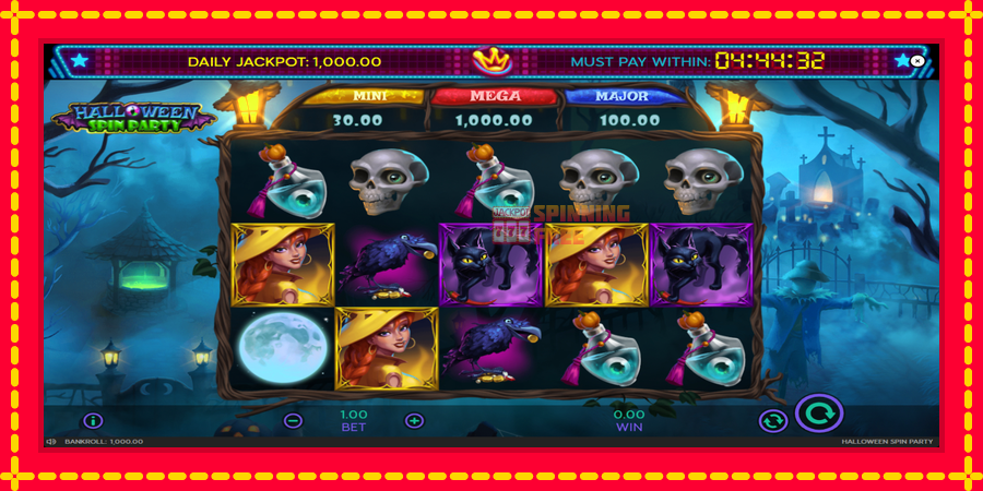 Halloween Spin Party mesin slot dengan animasi cerah, gambar 3