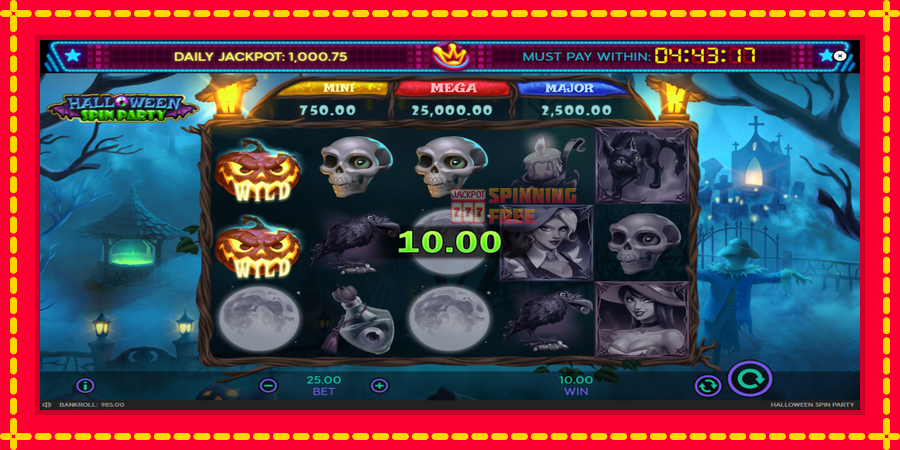 Halloween Spin Party mesin slot dengan animasi cerah, gambar 4