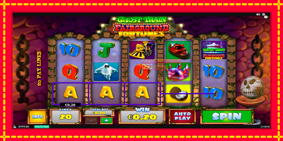 Fairground Fortunes Ghost Train mesin slot dengan animasi cerah, gambar 3