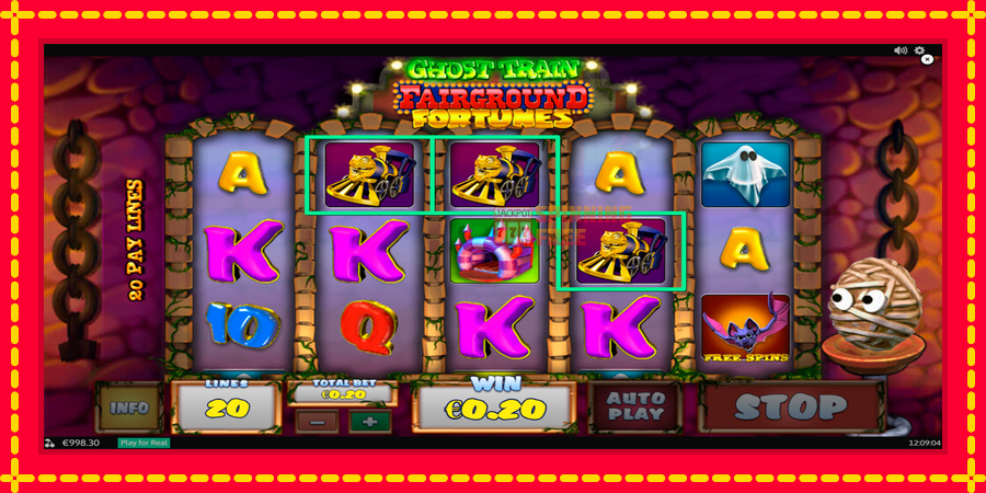 Fairground Fortunes Ghost Train mesin slot dengan animasi cerah, gambar 5