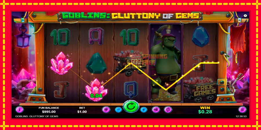 Goblins Gluttony of Gems mesin slot dengan animasi cerah, gambar 3