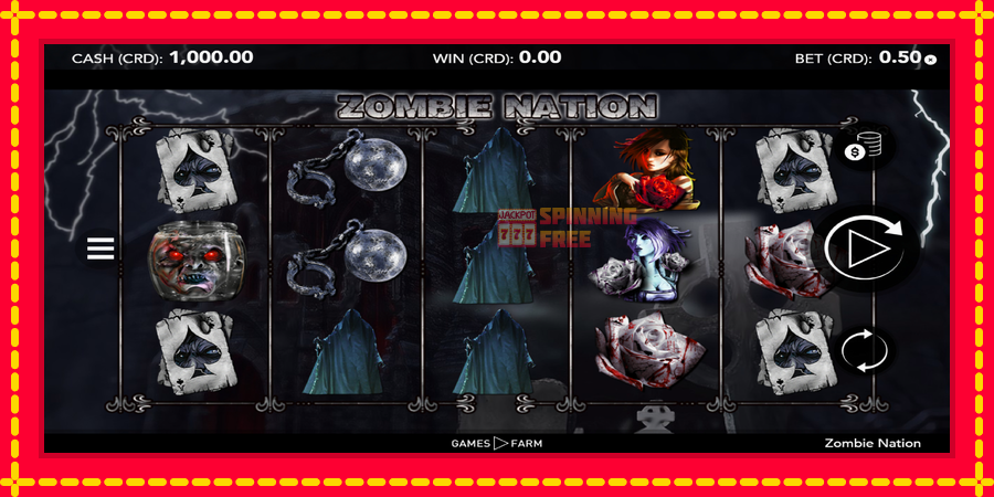 Zombie Nation mesin slot dengan animasi cerah, gambar 1