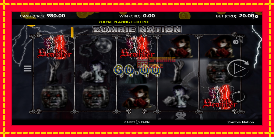 Zombie Nation mesin slot dengan animasi cerah, gambar 2