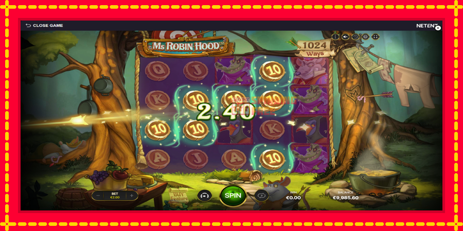 Ms Robin Hood mesin slot dengan animasi cerah, gambar 4