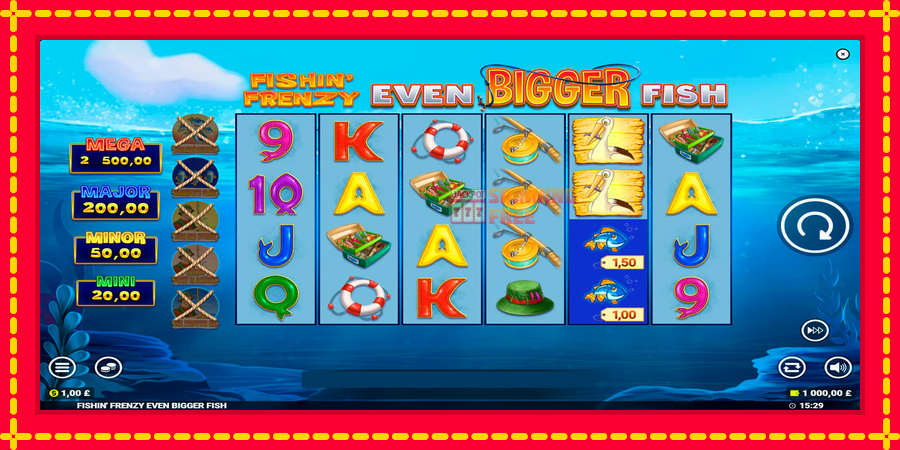 Fishin Frenzy Even Bigger Fish mesin slot dengan animasi cerah, gambar 1