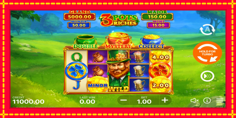 3 Pots Riches: Hold and Win mesin slot dengan animasi cerah, gambar 1