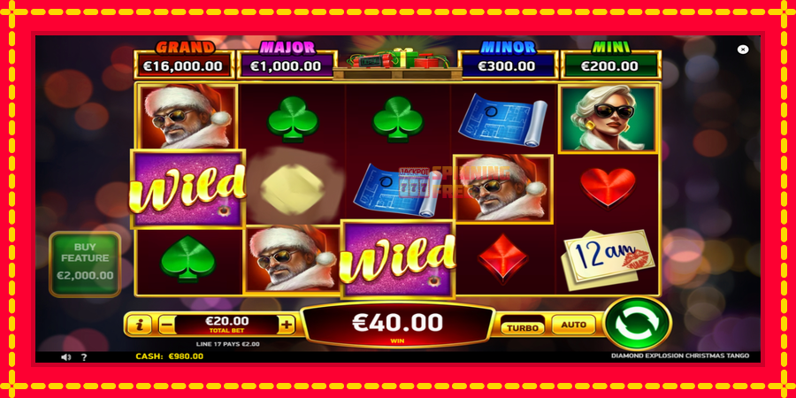 Diamond Explosion Christmas Tango mesin slot dengan animasi cerah, gambar 3