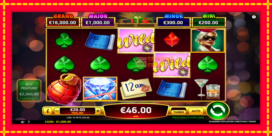 Diamond Explosion Christmas Tango mesin slot dengan animasi cerah, gambar 4