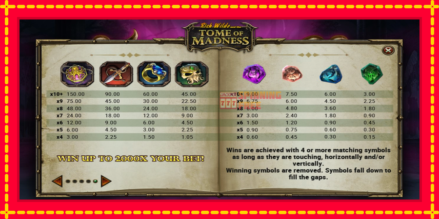 Rich Wilde and the Tome of Madness mesin slot dengan animasi cerah, gambar 5