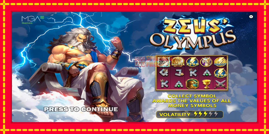 Zeus Olympus mesin slot dengan animasi cerah, gambar 1